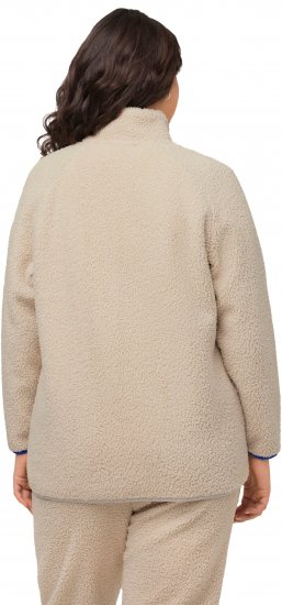 Ulla Popken Teddy Fleece Jacket Vanilla - Kurtki - 