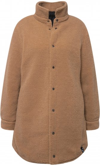 Ulla Popken Reversible Teddy Fleece Quilted Jacket Black - Kurtki - 