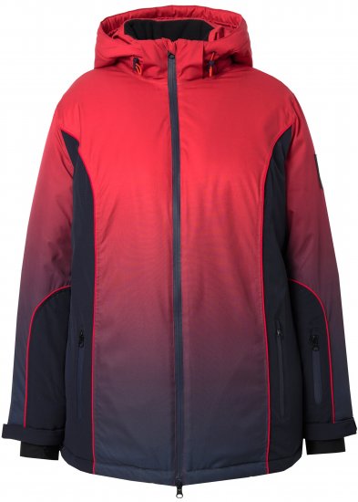 Ulla Popken Gradient Triple-Function Performance Ski Jacket Navy - Kurtki - 