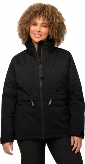 Ulla Popken HYPRAR Waterproof Running Jacket Black - Kurtki - 