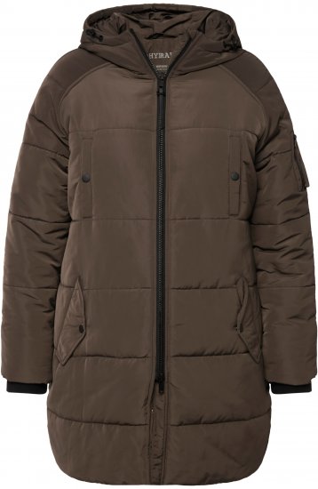 Ulla Popken HYPRAR Water Repellent Fully Lined Jacket Mocha - Kurtki - 