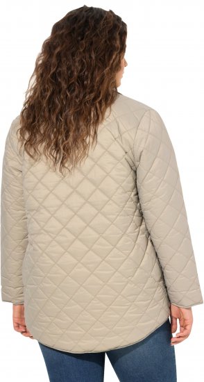 Ulla Popken Quilted Water Repellent Shirt Jacket Medium Grey - Kurtki - 