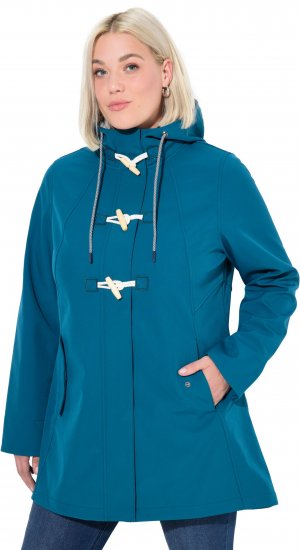 Ulla Popken HYPRAR Water-Repellent Softshell Jacket Teal - Kurtki - 