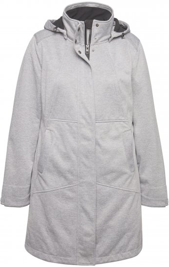 Ulla Popken HYPRAR Melange Softshell Jacket Grey Melange - Kurtki - 