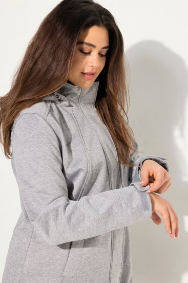 Ulla Popken HYPRAR Melange Softshell Jacket Grey Melange - Kurtki - Kurtki dla kobiet w dużych rozmiarach