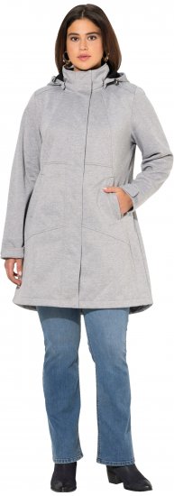 Ulla Popken HYPRAR Melange Softshell Jacket Grey Melange - Kurtki - 