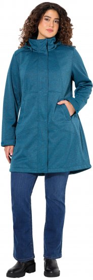 Ulla Popken HYPRAR Melange Softshell Jacket Grey Blue - Kurtki - 