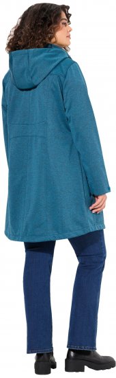 Ulla Popken HYPRAR Melange Softshell Jacket Grey Blue - Kurtki - 