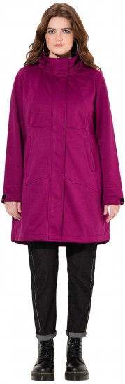 Ulla Popken HYPRAR Melange Softshell Jacket Berry - Kurtki - 