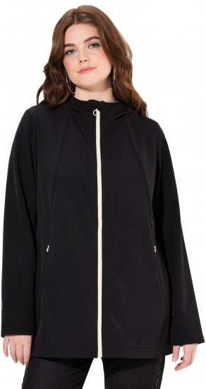 Ulla Popken HYPRAR Water Repellent Softshell Jacket Black - Kurtki - 