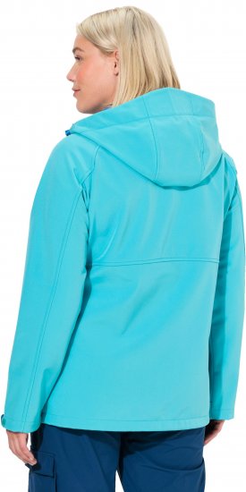 Ulla Popken Softshell Contrast Color Jacket Turquoise - Kurtki - 