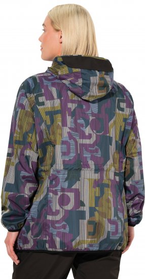 Ulla Popken Abstract Print Lightweight Rain Jacket Mixed Colors - Kurtki - 
