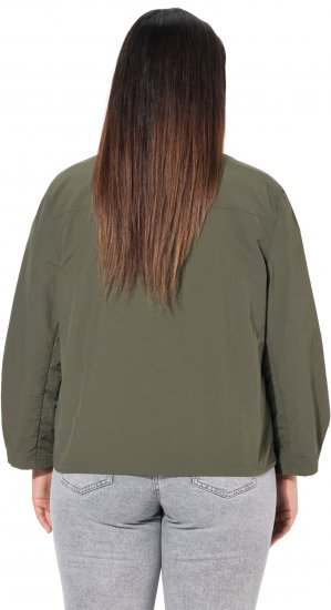 Ulla Popken Cargo Style Elastic Hem Jacket Olive Grey - Kurtki - 