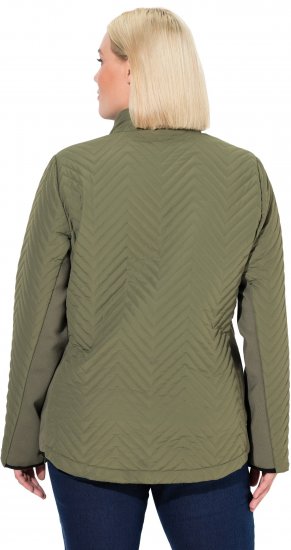 Ulla Popken Zigzag Quilted Jacket Loden Green - Kurtki - 