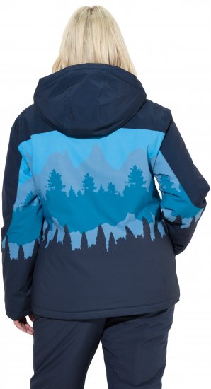 Ulla Popken Landscape Print Triple Function Performance Jacket Navy - Kurtki - 