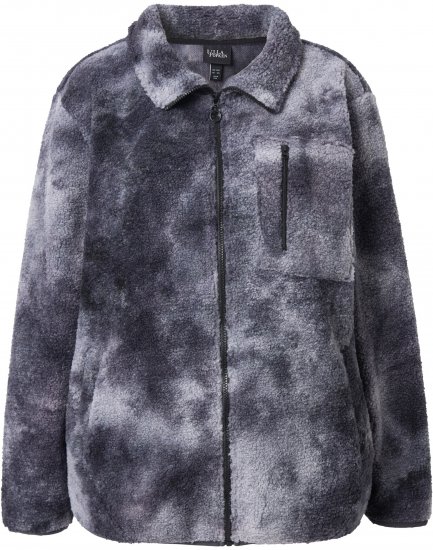 Ulla Popken Teddy Fleece Jacket Graphite Grey - Kurtki - 