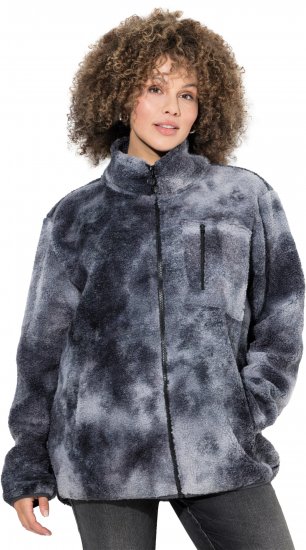 Ulla Popken Teddy Fleece Jacket Graphite Grey - Kurtki - 