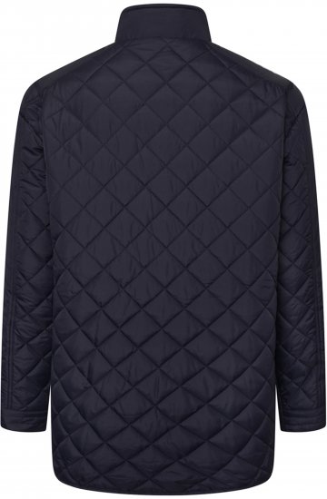 Kam Jeans KV139 Heritage Quilted Parka Jacket Navy - Kurtki Męskie Duże Rozmiary - Kurtki Duże rozmiary 2XL-8XL