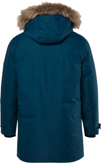 Men Plus Parka With Fur Hood Dark Green - Kurtki Męskie Duże Rozmiary - Kurtki Duże rozmiary 2XL-8XL
