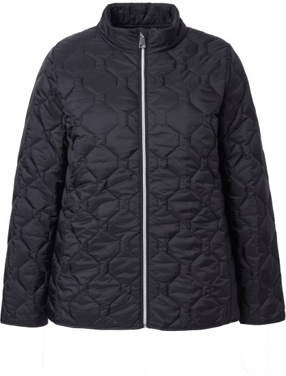 Ulla Popken HYPRAR Lightweight Quilted Water-Repellent Jacket Black - Kurtki - 