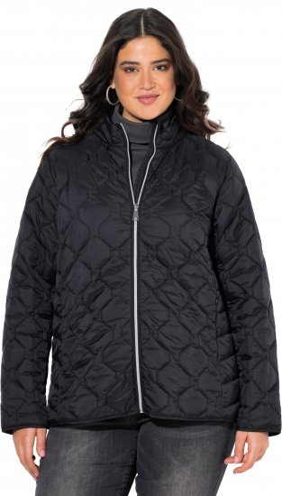 Ulla Popken HYPRAR Lightweight Quilted Water-Repellent Jacket Black - Kurtki - 