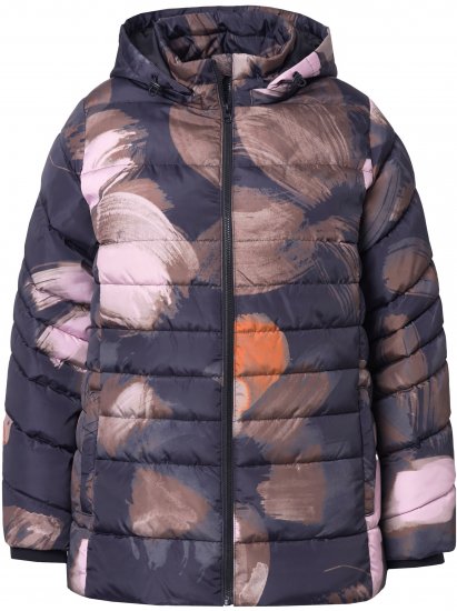Ulla Popken HYPRAR Water-Repellent Allover Print Jacket Black - Kurtki - 