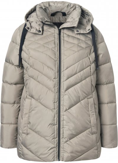 Ulla Popken HYPRAR Water-Repellent Quilted Jacket Medium Grey - Kurtki - 