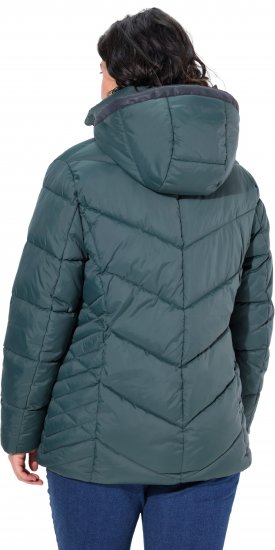 Ulla Popken HYPRAR Reflective Detail Quilted Jacket Dark Green - Kurtki - 