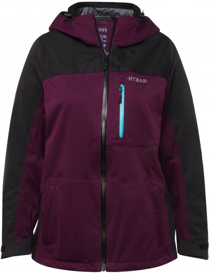 Ulla Popken HYPRAR Lightweight Triple Function Jacket Dark Berry - Kurtki - 
