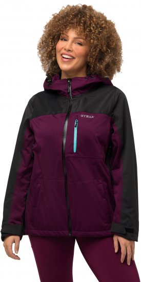 Ulla Popken HYPRAR Lightweight Triple Function Jacket Dark Berry - Kurtki - 