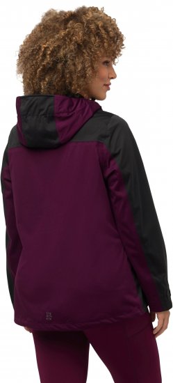 Ulla Popken HYPRAR Lightweight Triple Function Jacket Dark Berry - Kurtki - 
