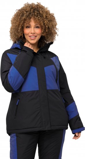 Ulla Popken HYPRAR Color Block Triple Function Ski Jacket Black - Kurtki - 