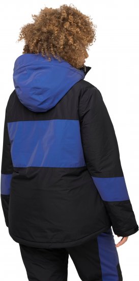 Ulla Popken HYPRAR Color Block Triple Function Ski Jacket Black - Kurtki - 