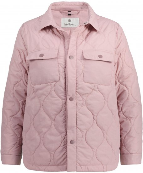 Ulla Popken Wavy Quilted Fully Lined Lightweight Jacket Old Pink - Kurtki - 