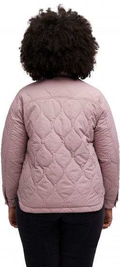 Ulla Popken Wavy Quilted Fully Lined Lightweight Jacket Old Pink - Kurtki - 