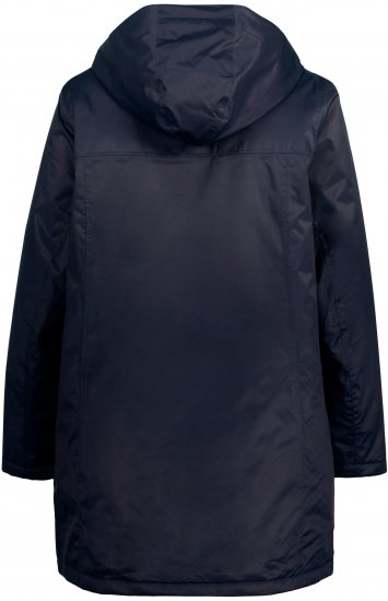 Ulla Popken HYPRAR Triple Function Contrast Trim Quilted Lining Jacket Navy - Kurtki - 