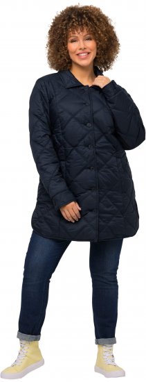 Ulla Popken Quilted Jacket Navy - Kurtki - 
