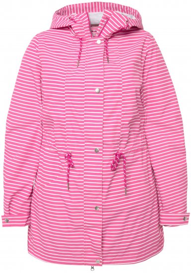 Ulla Popken HYPRAR Striped Triple Function Jacket Fuchsia Pink - Kurtki - 