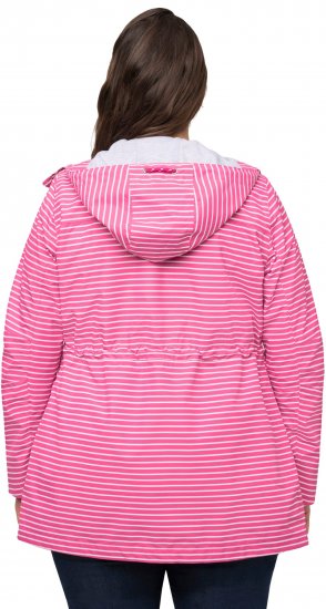 Ulla Popken HYPRAR Striped Triple Function Jacket Fuchsia Pink - Kurtki - 