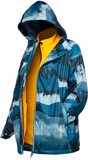 Ulla Popken HYPRAR 2-in-1 Waterproof Fitness Jacket Ink Blue - Kurtki - 
