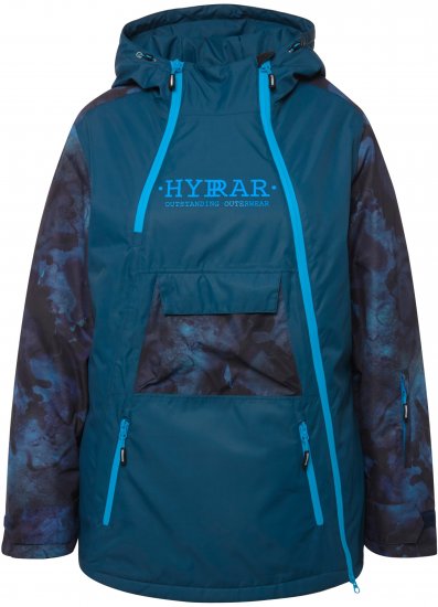 Ulla Popken Asymmetric Triple-Function Performance Ski Jacket Teal - Kurtki - 