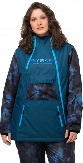Ulla Popken Asymmetric Triple-Function Performance Ski Jacket Teal - Kurtki - 