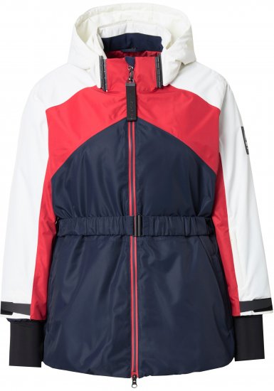 Ulla Popken Performance Peplum Ski Jacket Navy - Kurtki - 
