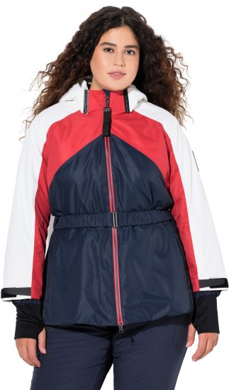Ulla Popken Performance Peplum Ski Jacket Navy - Kurtki - 