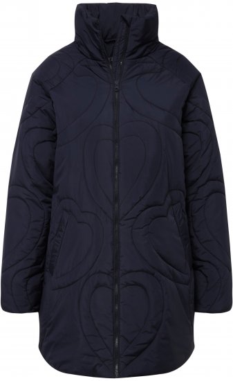 Ulla Popken HYPRAR Heart Quilted Jacket Navy - Kurtki - 