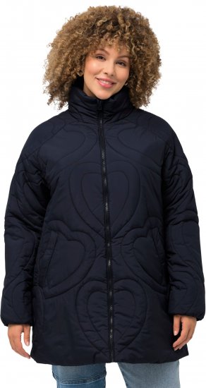 Ulla Popken HYPRAR Heart Quilted Jacket Navy - Kurtki - 