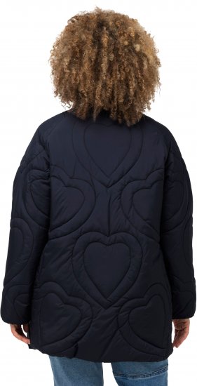 Ulla Popken HYPRAR Heart Quilted Jacket Navy - Kurtki - 
