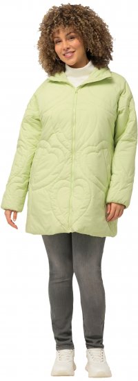 Ulla Popken HYPRAR Heart Quilted Jacket Light Sage - Kurtki - 