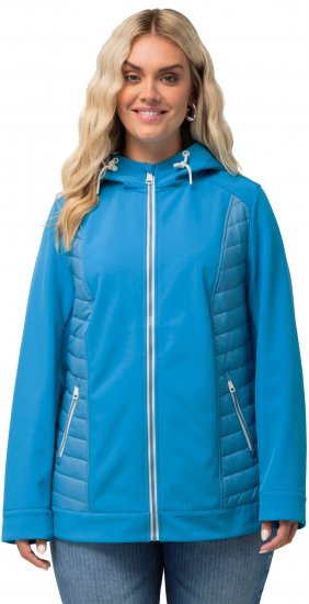 Ulla Popken Hyprar Quilt Mix Jacket Aqua - Kurtki - 