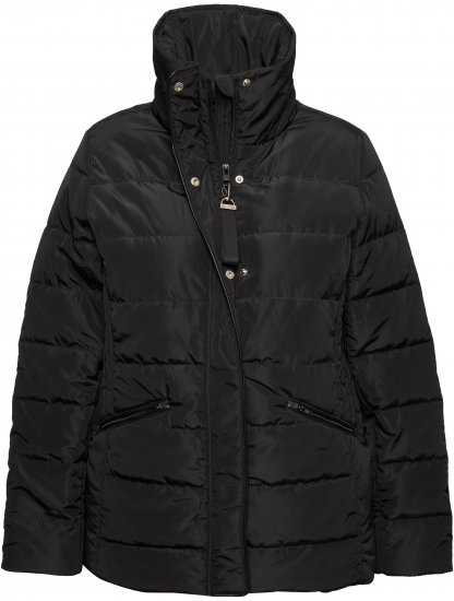 Ulla Popken Quilted Puffer Coat Black - Kurtki - 